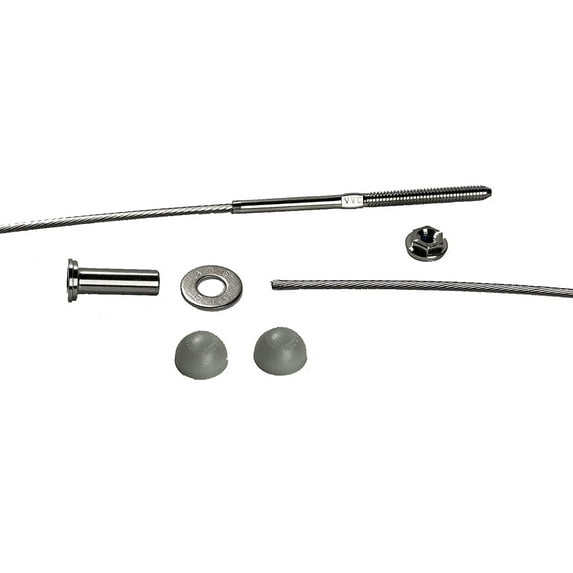 VistaView CableTec - 1/8 Inch Stainless Steel Cable Railing Assembly Kit - 20 Foot With Gray Caps