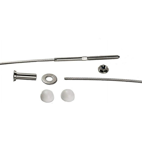 VistaView CableTec - Fast and Easy Stainless Steel Cable Railing Installation Kit for Residential Metal Posts - 1/8 Inch Cable, 10 Feet With White End Caps