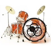 Vistalite Transparent Amber Mini Drum Kit Replica Collectible, Axe Heaven, Gifts