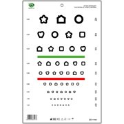 Visual Acuity Eye Chart for KIDS with Red Green Bars