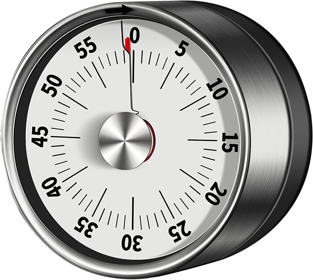 Visual Analog Timer, 55 Minute Egg Timer, Countdown Timer for Kids and