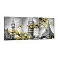 thumbnail image 1 of Visual Art Decor 12x16 inch Paris  Eiffel Tower Canvas Wall Art  Framed Clearance Modern Yellow Paris Theme Textured Wall Art Decor for Living Room Office Home Decor, 1 of 12