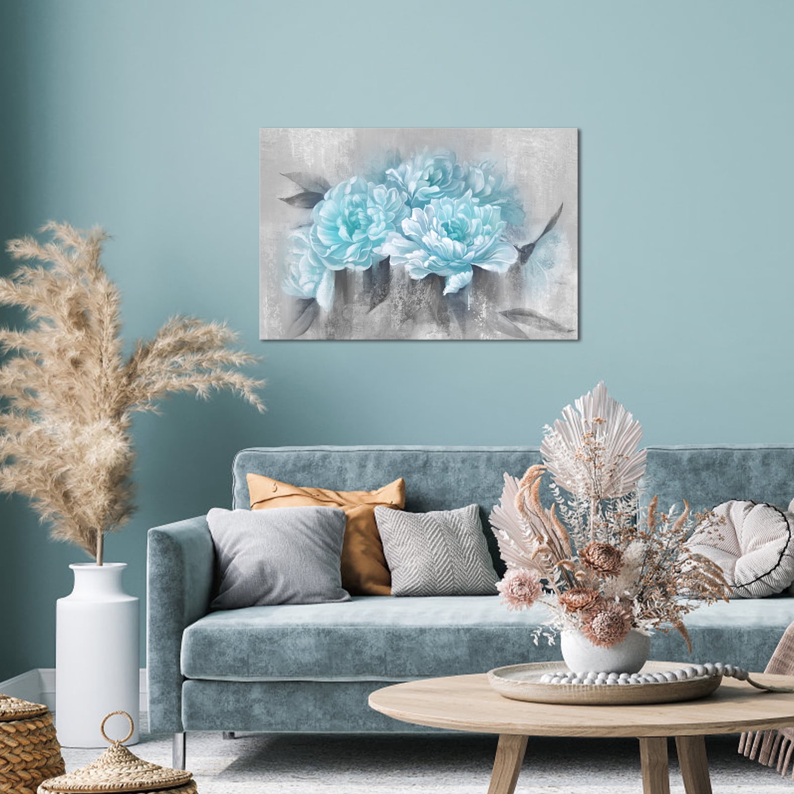 Visual Art Decor 16"x24" Wood Framed Canvas Wall Art Clearance Painting