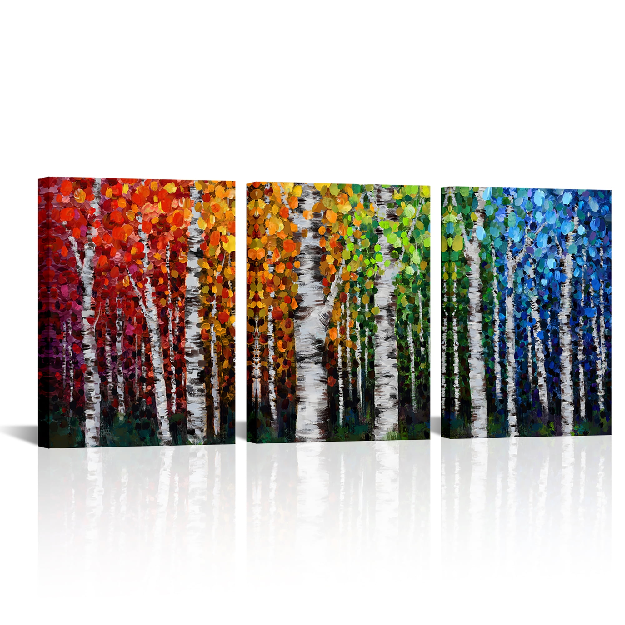 Visual Art Decor Abstract Framed Wall Art Clearance Colorful Tree of