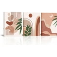 thumbnail image 1 of Visual Art Decor Boho Wall Art Bohemian Wall Decor Bathroom Art Wall Decor Boho Decor Framed Canvas Artwork Ready to Hang (Pink)12x16inchx3 Pieces, 1 of 11