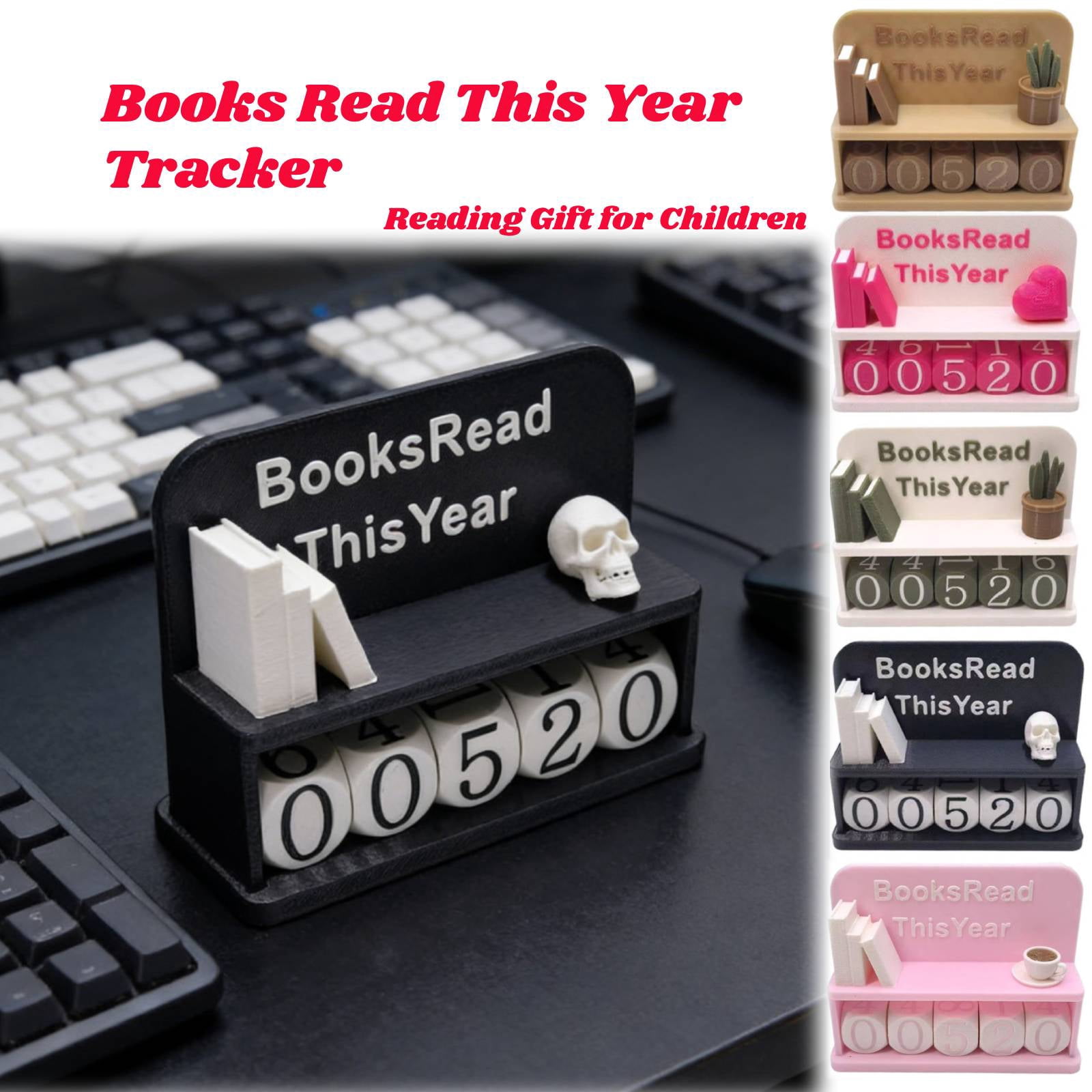 Visual Books Read Tracker for Reading Challenge, Manual Counter Sign ...