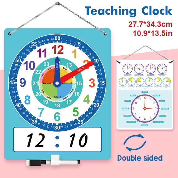 Visual Cognition Learning Toys,Interactive Time Teaching Toys,Multifunctional Educational Tools Toys,Clear Pattern Cognitive Toys,Safe Material Early Learning Toys,Hands-on Operation Training Toys