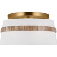 thumbnail image 1 of Visual Comfort Af1143 Cordtlandt 3 Light 14" Wide Semi-Flush Ceiling Fixture - Rattan, 1 of 7