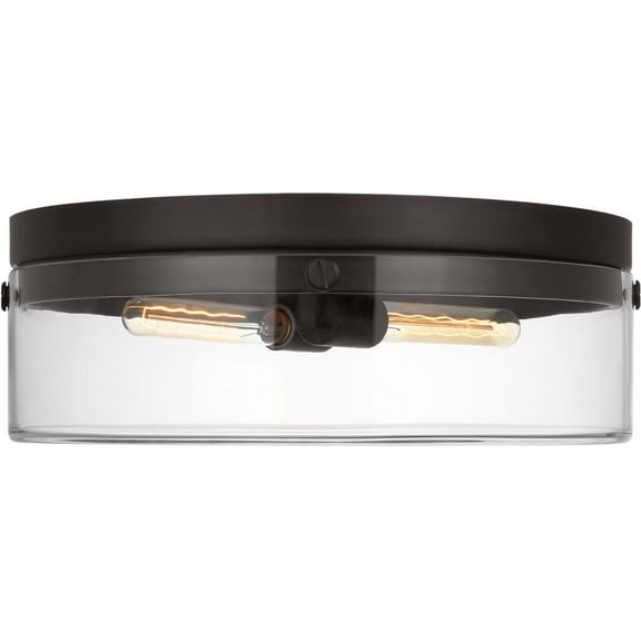 Visual Comfort Cf1032 Garrett 2 Light 19" Wide Flush Mount Drum Ceiling Fixture - Grey