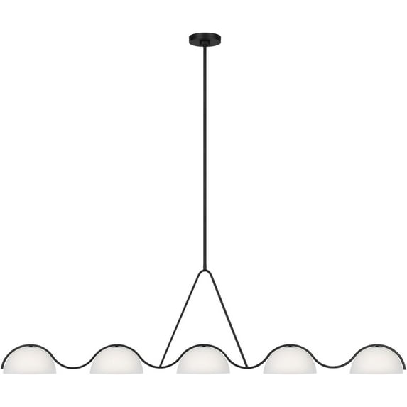 Visual Comfort Kc1125 Nido 5 Light 60" Wide Linear Chandelier - Black