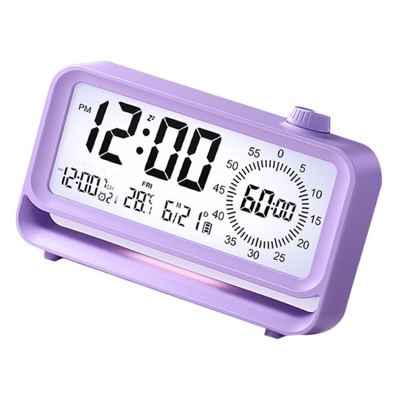 Visual Countdown Timers and Alarm Clock for Kids Rechargeable with LCD Temperature Display Night Light High Volumes