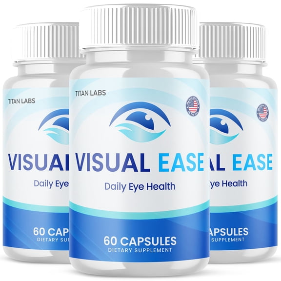 Visual Ease Advanced Formula Eye Health Supplement Pills for Vision Care VisualEase 180 Capsules