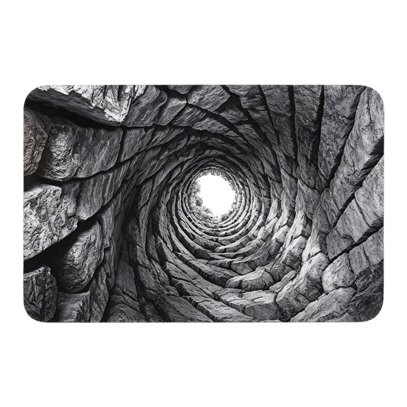 Visual Effect Flannel Door Mat Printed Carpet 40x60cm Antislip Floor Cover