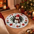 thumbnail image 1 of Visual Effect Round Christmas Rug, Snow Animals Non Skid Floor Mat, Washable Entryway Living Room Kitchen Decor, Holiday Winter Animal Doormat, 23.62x23.62 inch, 1 of 6