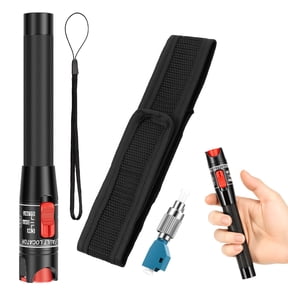 Visual Fault Locator 50km, Fiber Optic Tester 50mW High Power Red Light Pen with 2.5mm Universal Connector for FC/ST/SC, VFL Fiber Cable Tester Kit with Carrying Case for Telecom/CATV (50km)
