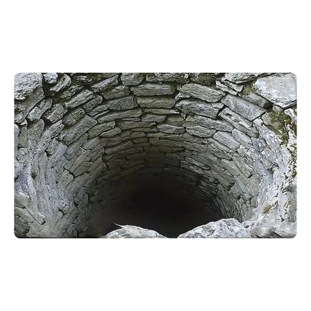 Visual Illusion Endless Abyss Pattern HD Printed Non-Slip Doormat, 3D Optical Illusion Rug, Bottomless Hole Area Rugs, Abyss Carpet for Floor Door Mat, Ground Crack for Home Decoration Gifts