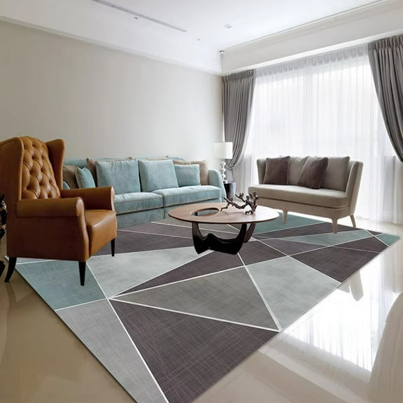 Visual Impact Line Carpet Runner Rug, Soft, Durable, Vintage Inspired, Distressed, Low Pile, Non-Shedding, Easy Clean, Printed, Living Room Rug