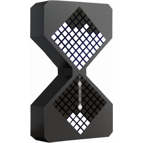 Visual LED Hourglass Timer, Gravity Sensor Flip Timer, Adjustable 1-30 Min, Rechargeable Desk Timer for Study, Work, Classroom, Focus and Daily Routine(Black and White)