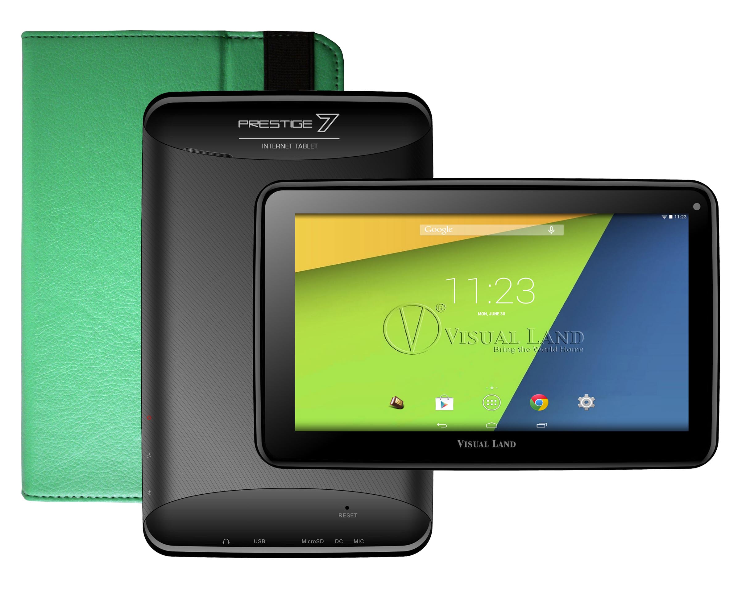 Visual Land Prestige 7" Dual Core Tablet 8GB includes Tablet Case - Green - image 1 of 3