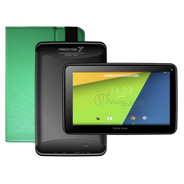 Visual Land Prestige 7" Dual Core Tablet 8GB includes Tablet Case - Green