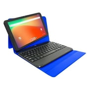 Visual Land Prestige Elite 10QH 10.1 HD IPS Android 13 Quad-Core Tablet, 64GB Storage, 2GB RAM, with Keyboard Case - Blue