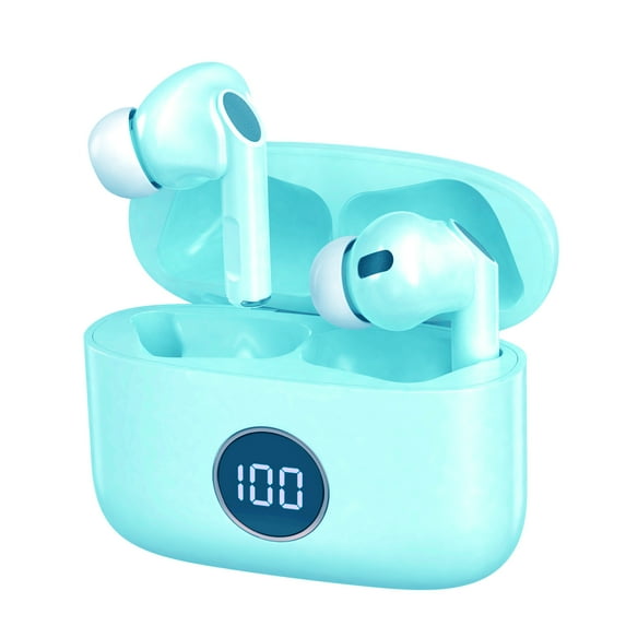 Visual Land SOUNDWAVE A1 Active Noise Cancelling True Wireless Bluetooth v5.3 In-Ear Headphones - Blue