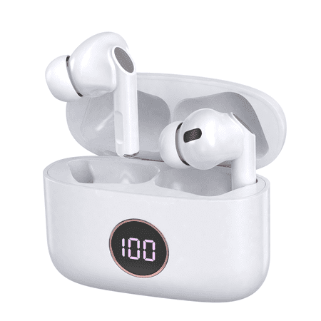 Visual Land SOUNDWAVE A1 Active Noise Cancelling True Wireless Bluetooth v5.3 In-Ear Headphones - White