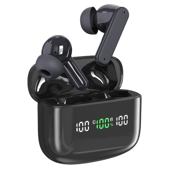 Visual Land SOUNDWAVE A1 Essential Active Noise Cancelling Earbuds, 50H Total Playtime (2024 Model)