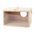 thumbnail image 1 of Visual Parakeet Nesting Box, Wood Pet Bird House Bird Breeding Box for Lovebirds Cockatiel Budgie Conure Parrot, 1 of 9