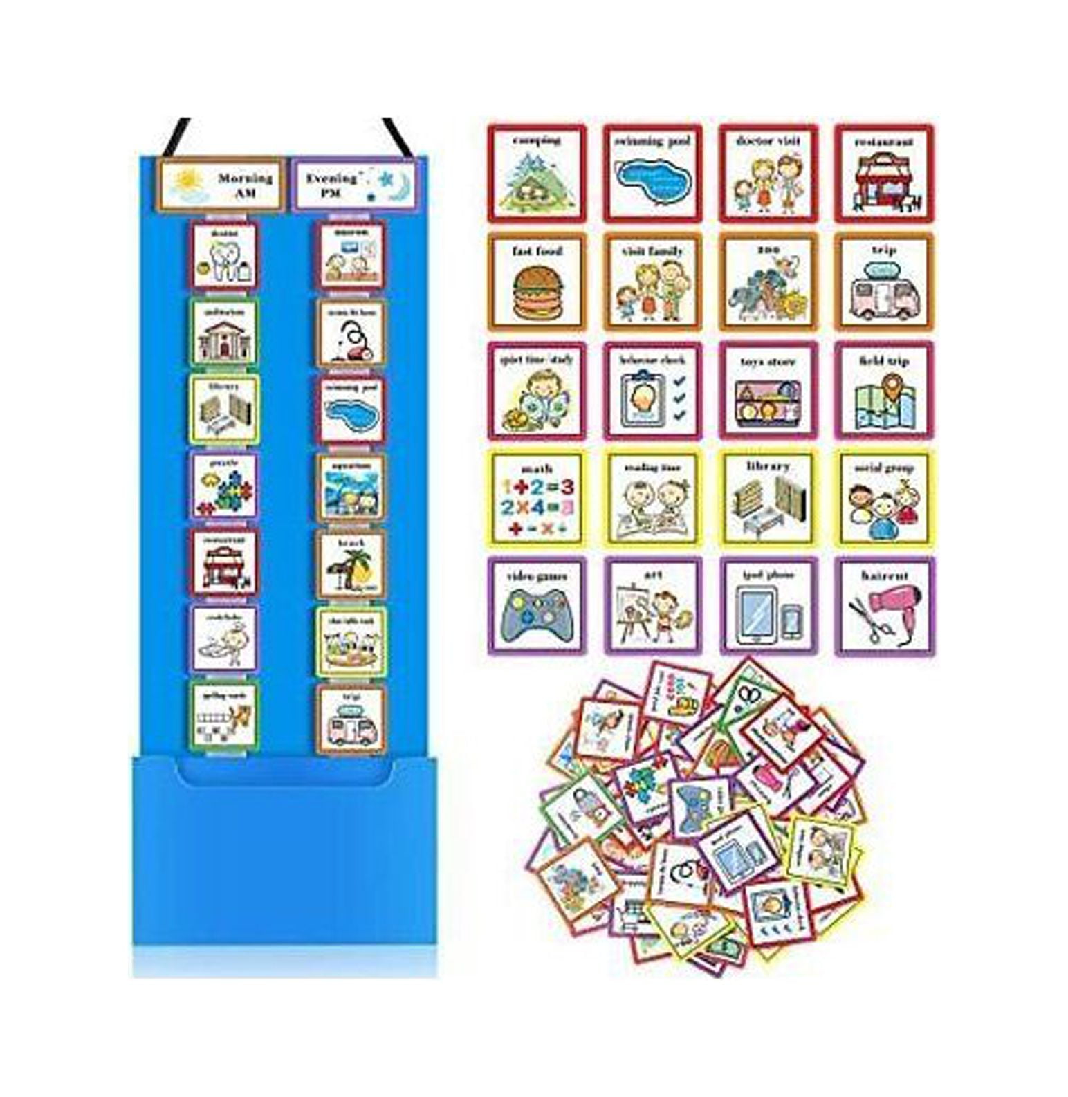 Visual Schedule For Kids, 62 Autism Routine Chart Cards Autism Learning 