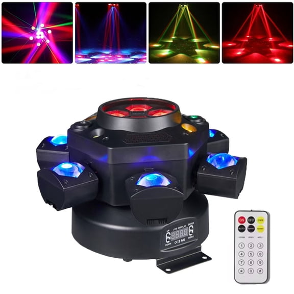 Visual Show Remote Control Disco Light LED Bee Eyes RG Laser Stage Light with Strobe Wash Beam Effect DJ Equipment For Christmas Party Show