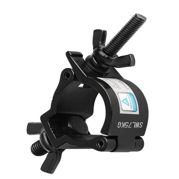 Visual Show Stage Truss Clamps Mini DJ Light Hook Fits Trussing Tube 32-35mm 75KG Load, 4 Pack