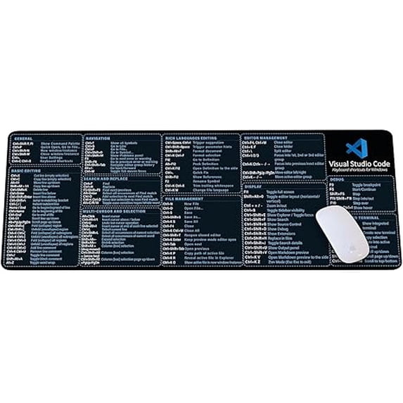 Mouse Pad Coding Visual Studio Code Shortcuts Mouse mat for Designer, Quick Reference ...