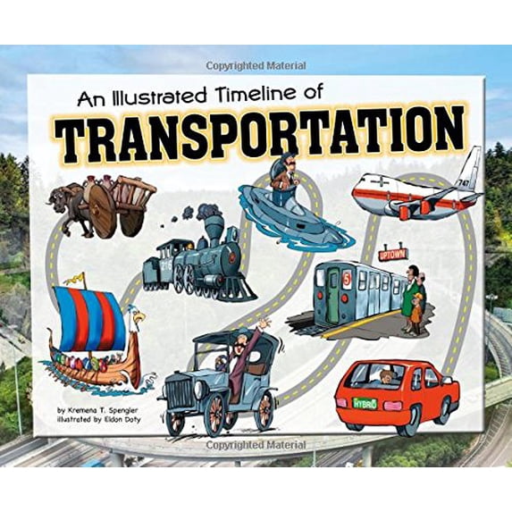 Timeline Visual Pre-Owned Illustrated Timeline of Transportation (Visual Timelines in ...