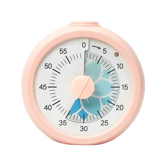 Visual Timer Cute Rainbow - 60 Minute Countdown Timer Time Management for Adults, Timer for Cooking Classroom Meeting,Pink, Circle