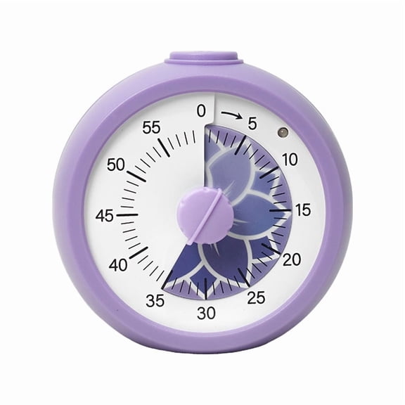 Visual Timer Cute Rainbow - 60 Minute Countdown Timer Time Management for Adults, Timer for Cooking Classroom Meeting,Purple, Circle