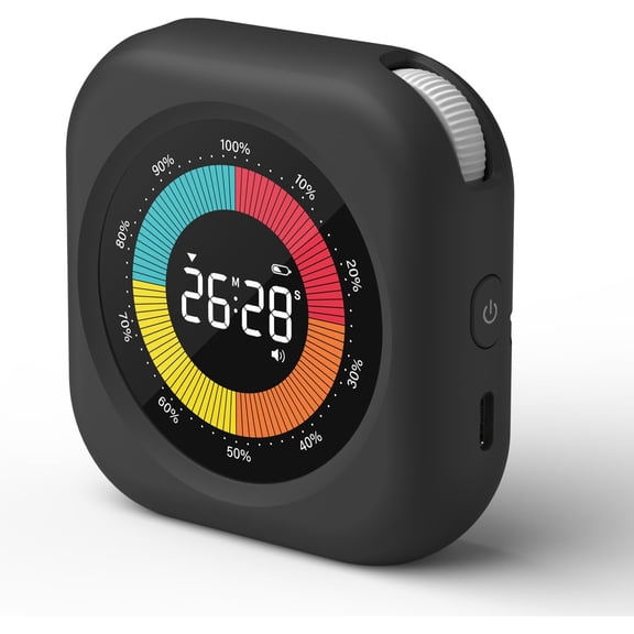 Visual Timer for Kids, 10 Hours Countdown/Up, with Recharable, 3 Volume Levels, 3 Brightness Display, and Magnetic, Homeschool Study Tool, Lar Digital Timers for Classroom, Kitchen