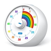 Visual Timer for Kids, 60-Minute Countdown for Classroom Office Kitchen, Desk Timer Kids Time Management Tools with Silent Operation, Pomodoro Timer Rainbow Pattern