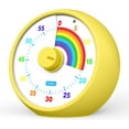 thumbnail image 1 of Visual Timer for Kids, 60-Minute Countdown Timer for Classroom Office Kitchen, Desk Timer Kids Time Management Tools with Silent Operation, Pomodoro Time Rainbow Pattern (Yellow), 1 of 13