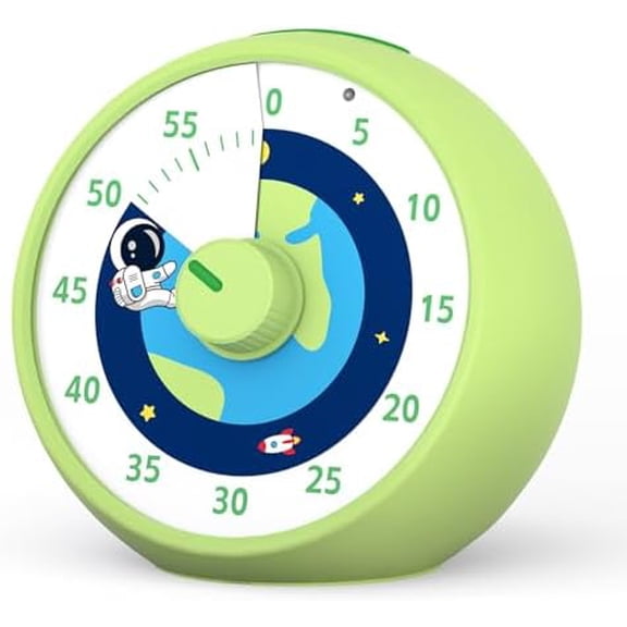 Visual Timer for Kids, 60-Minute Countdown Timer for Classroom Office Kitchen, Desk Timer Kids Time Management Tools with Silent Operation, Pomodoro Time Rainbow Pattern