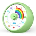 thumbnail image 1 of Visual Timer for Kids, 60-Minute Countdown Timer for Classroom Office Kitchen, Desk Timer Kids Time Management Tools with Silent Operation, Pomodoro Time Rainbow Pattern (Green), 1 of 13