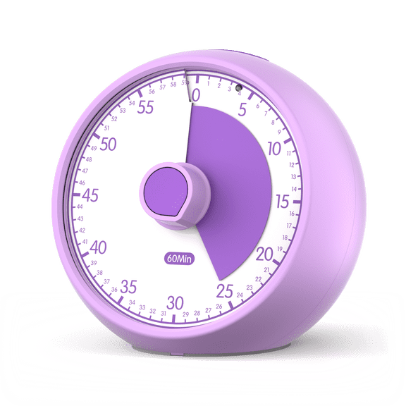 Visual Timer for Kids 60-Minute - Countdown Timer with Optional Alarm, Focus Tool for ADHD & Autism, Time Management for Homework, Chores, Office, Kitchen, Teaching & Study Routines