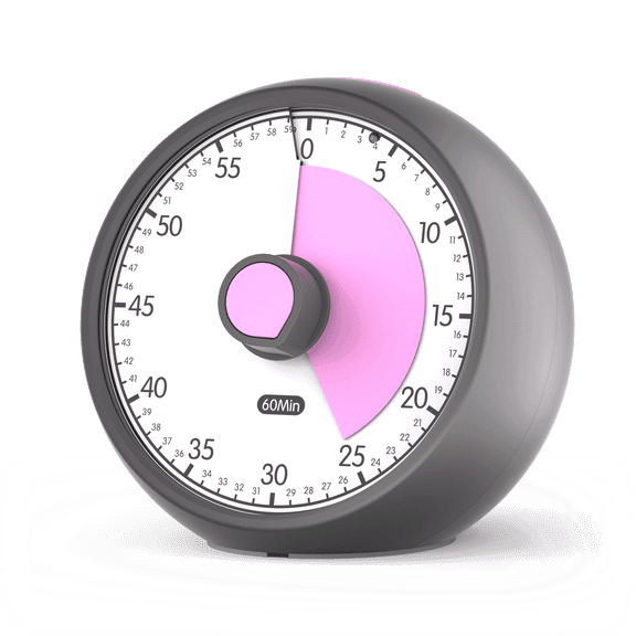 Visual Timer for Kids 60-Minute - Countdown Timer with Optional Alarm, Focus Tool for ADHD & Autism, Time Management for Homework, Chores, Office, Kitchen, Teaching & Study Routines