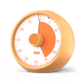 Visual Timer for Kids 60-Minute - Countdown Timer with Optional Alarm, Focus Tool for ADHD & Autism, Time Management for Homework, Chores, Office, Kitchen, Teaching & Study Routines