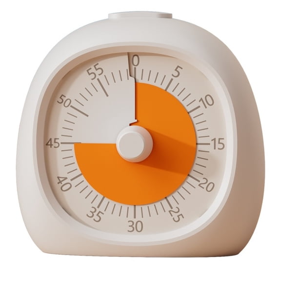 Visual Timer for Kids & Adults, 60 Minute Analog Countdown Timer for Classroom School, Homeschooling, Silent Visual Timer for Study Time Management BatteryBattery not included
