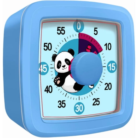 Visual Timer for Kids and Adults, 60-Minute Countdown Timer for Classroom & Kitchen, Desk Timer for Study, Time Manager Tool for Kids with Cute Cartoon