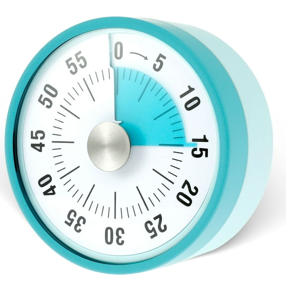 Visual Timer for Kids and Adults,60 Minutes Countdown Kitchen Timer,Time Management Tool for Kids Desk,Mechanical Clockwork No Battery Required,Study/Work/Cooking/Fitness