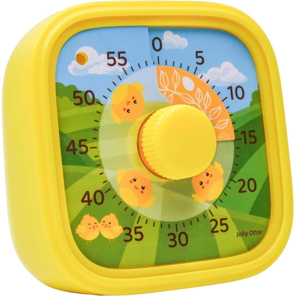 Visual Timer for Kids - The Perfect Kids Visual Aid for Classroom, Home & Desk Use - Great for Study, Productivity, Pomodoro, Toddlers Shower & Potty Training Timer 60 Minute Countdown Timer (Chick)