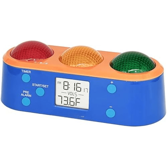 Visual Timer for Kids with Pre-Alarm Stop Light Concept, Clock with Indoor Temperature, Kindergarten Classroom Teacher Must Have, Time Management Gifts for Kids, Toddlers, Kindergardeners,ADHD