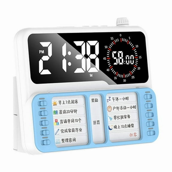 Visual Timer for Kid Adult and Toddler Task with Planning Board Countdown Clock Schedule Time Management Blue